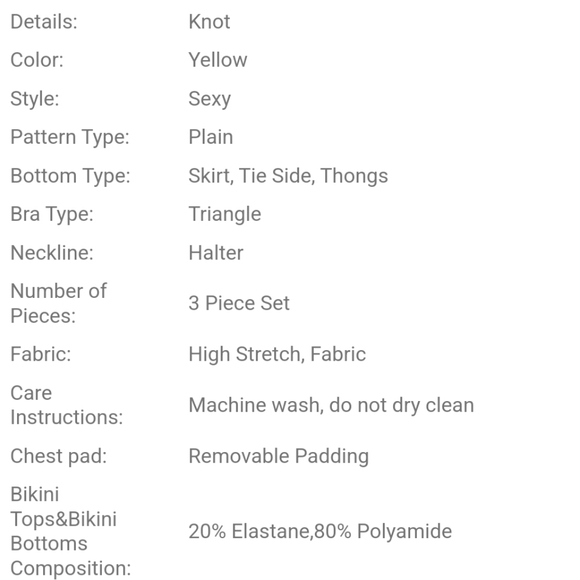 NEW 3 Piece Bikini Set - Picture 6 of 6